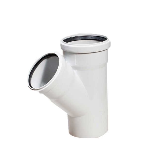 Kosa račva PVC 45° bela VALDOM