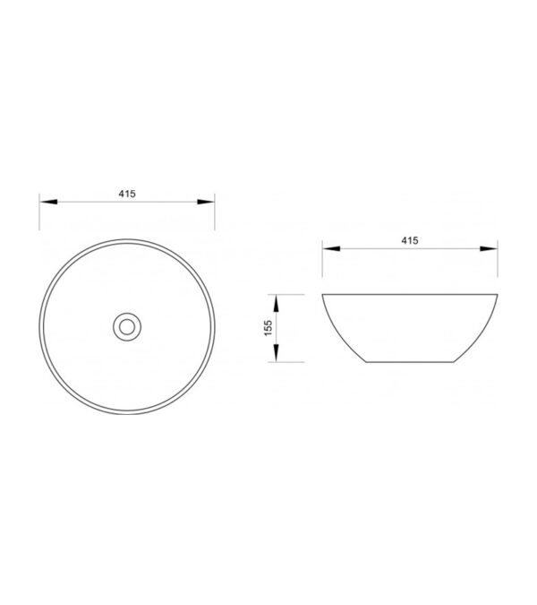 Lavabo nadgradni MINOTTI fi415x155