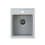 Metalac granitna sudopera xQuadro_40 bela Ø90