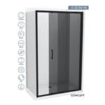 Tuš paravan C_02_B4140 Cpncept Atlas_Black 140x195cm